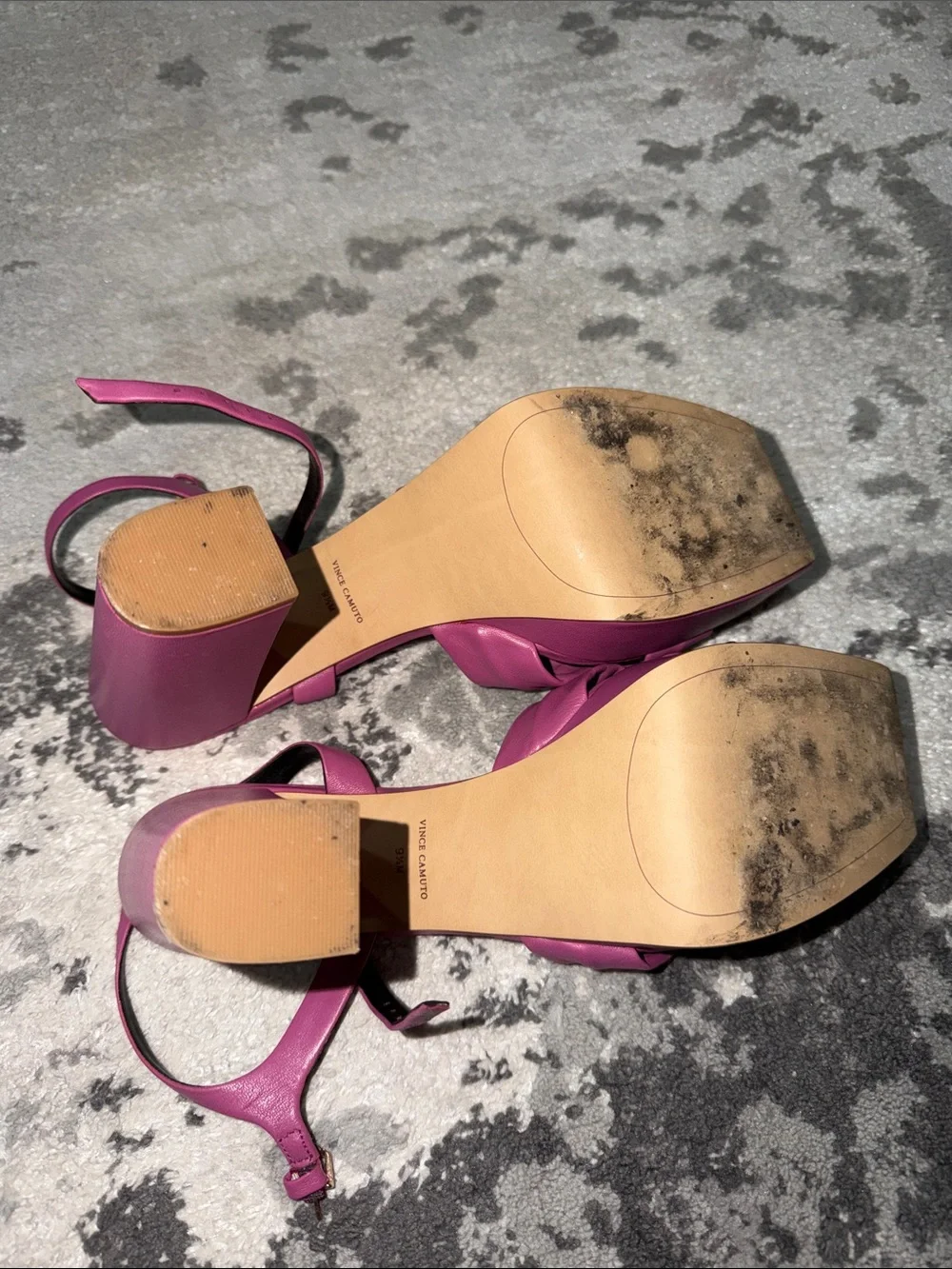 Vince Camuto Bright Pink Stephaney Knotted Platform Sandals